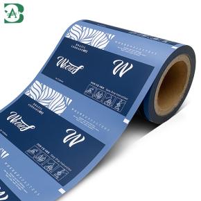 Blue coffee packaging film roll