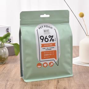 Pet food plastic stand up bags